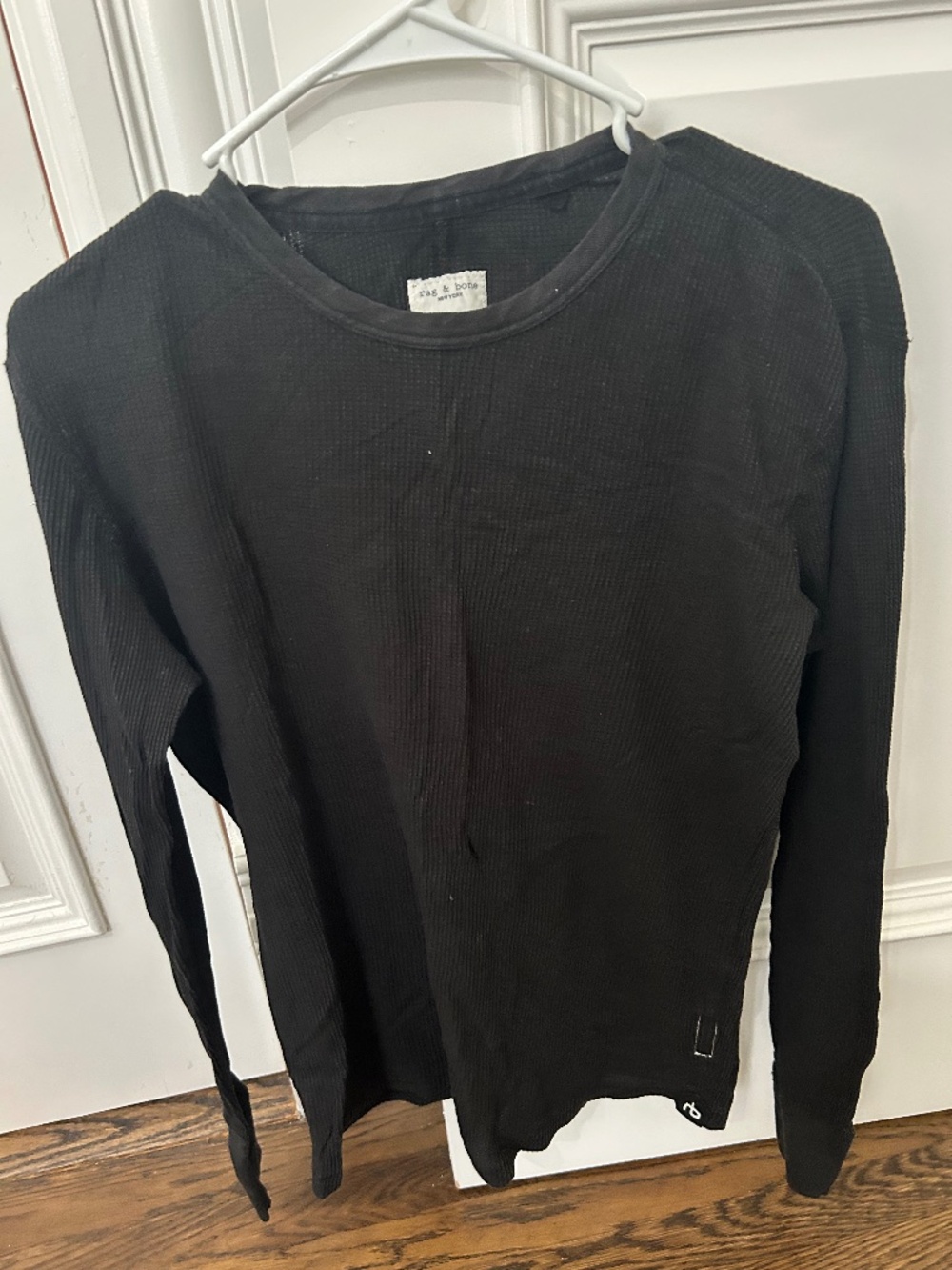 Black waffle shirt
